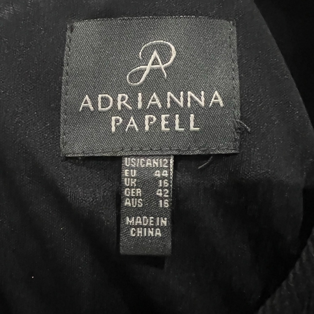 Adrianna Papell empire waist sheath dress with embroidered detail. Size 12. - Picture 6 of 7